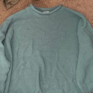 turquoise sweater